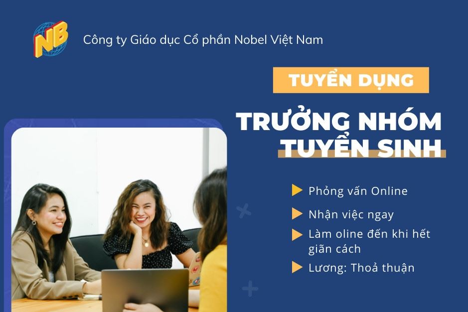 Tuyển dụng vị trí Trưởng phòng tuyển sinh Tháng 10/2021